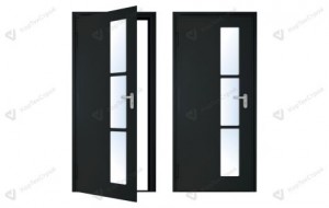 Дверь с оригинальным дизайном EIS-60 черная
