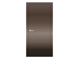 Алюминиевая дверь глухая EI-60 коричневая