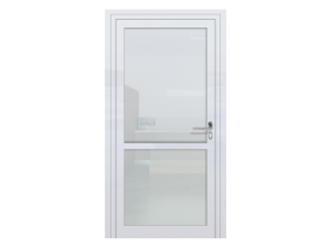 Алюминиевая дверь с остеклением EI-60 белая