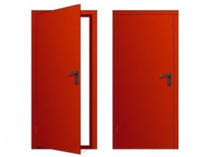 Однопольная красная дверь